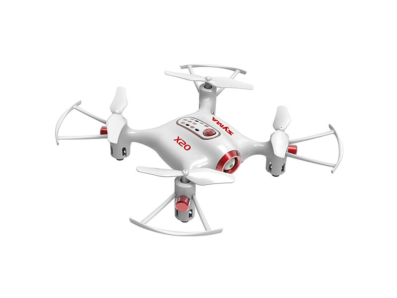 Syma X20 Mini Pocket RC Drone Altitude Hold Mode One Key Tak-Off/Landing RC Quadcopter (White)