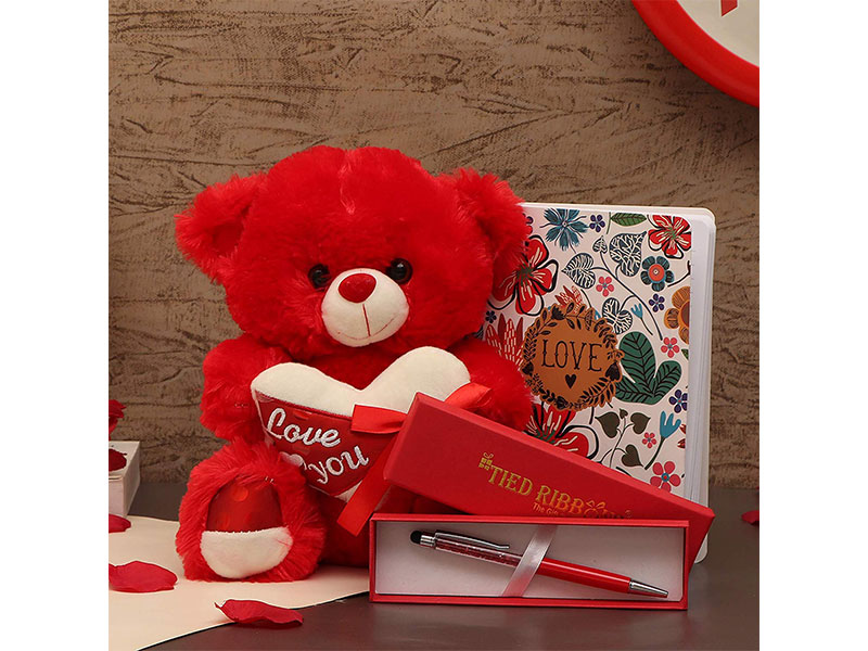 TIED RIBBONS Valentine Day Gift for Girls Girlfriend Wife – Romantic Gift Combo